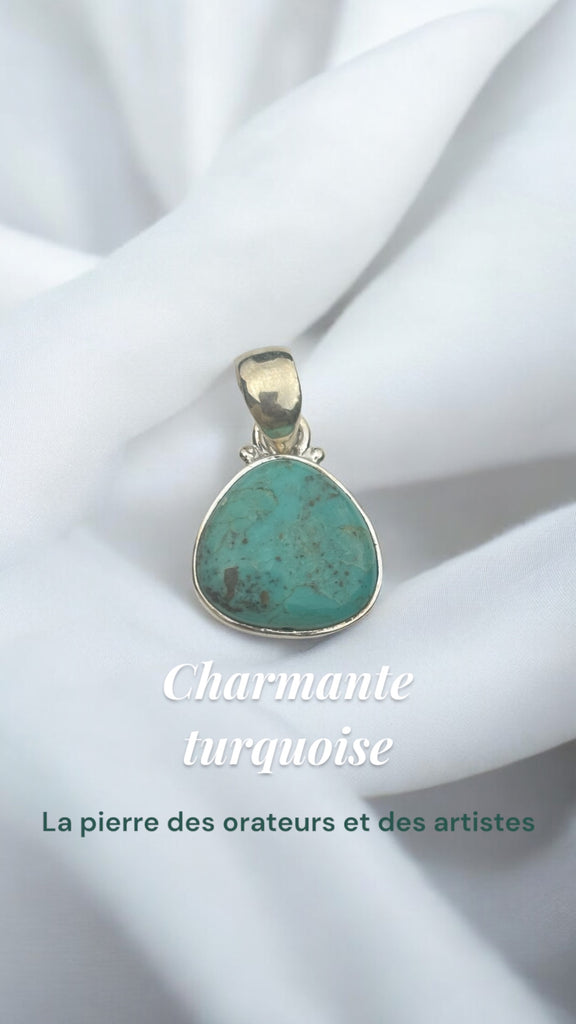 Pendentif turquoise prendre la parole en public