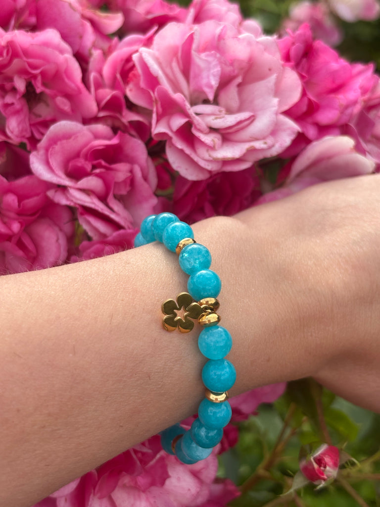 bracelet perles naturelles agate anti-stres