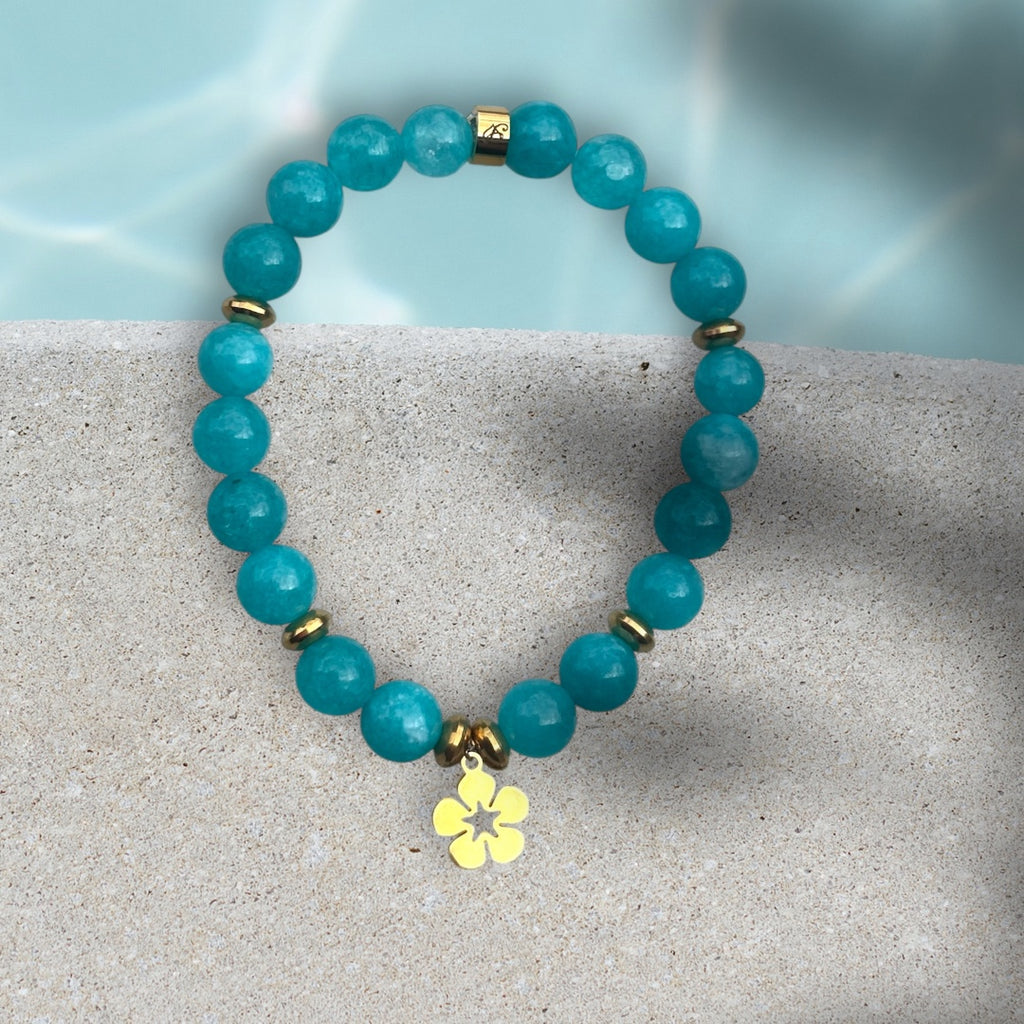 bracelet perles naturelles agate calme